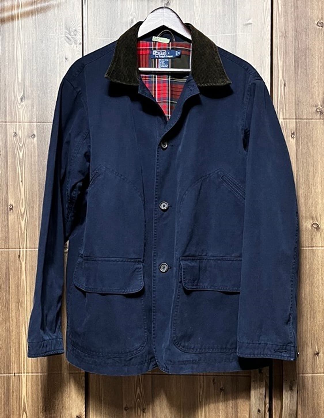 폴로 헌팅 코튼 워크 자켓 안감 타탄 루즈핏  M 상품이미지1