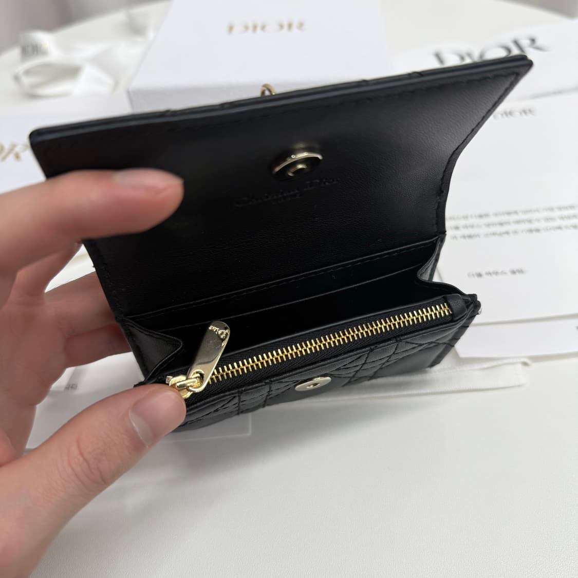 [풀박스/ S+] 디올 마이 디올 글리신 지갑 블랙 상품이미지9