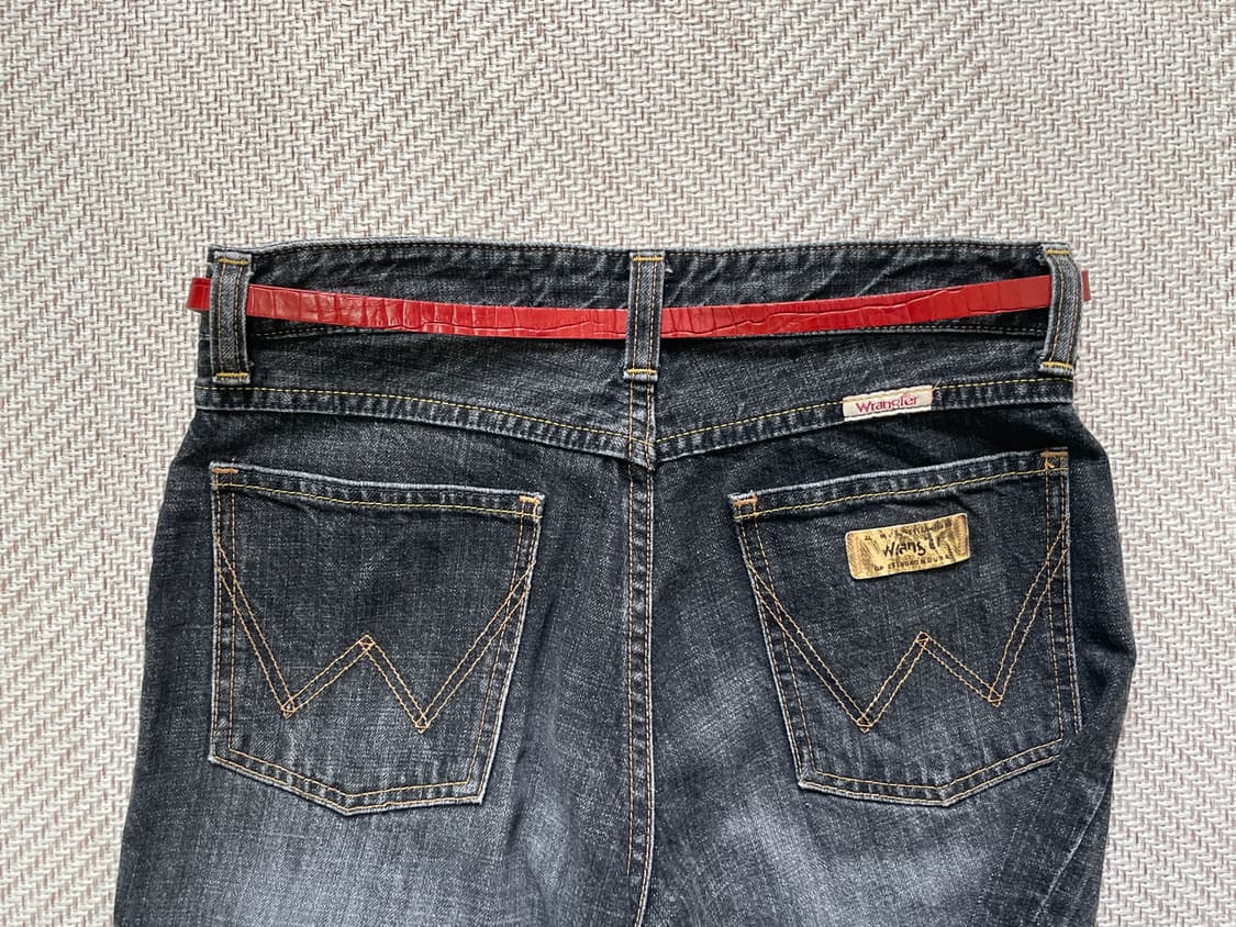 빈티지 레드 슬립 벨트 J04076 상품이미지3