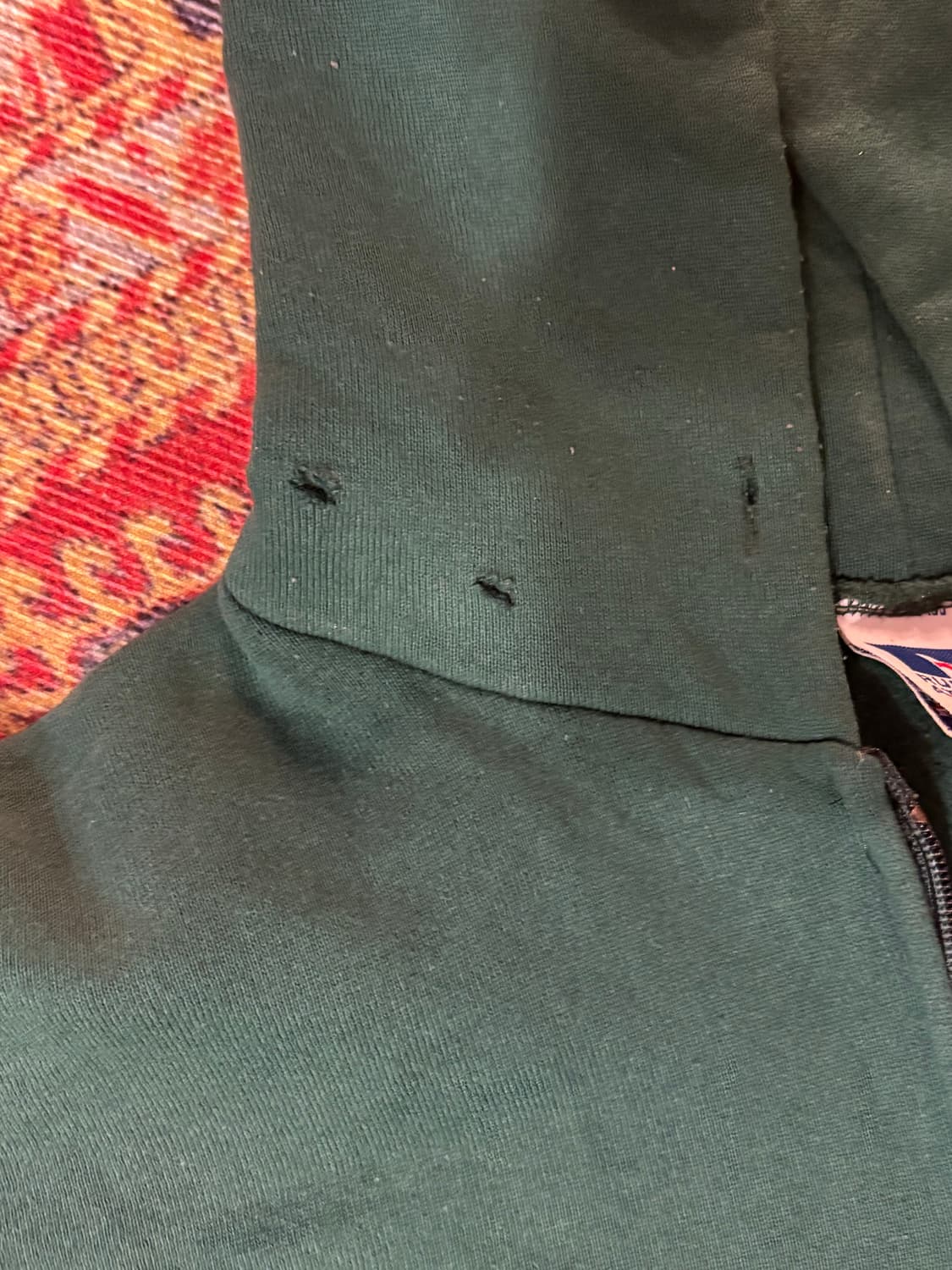 90s 미제 러셀 빈티지 후드집업 그린 상품이미지4