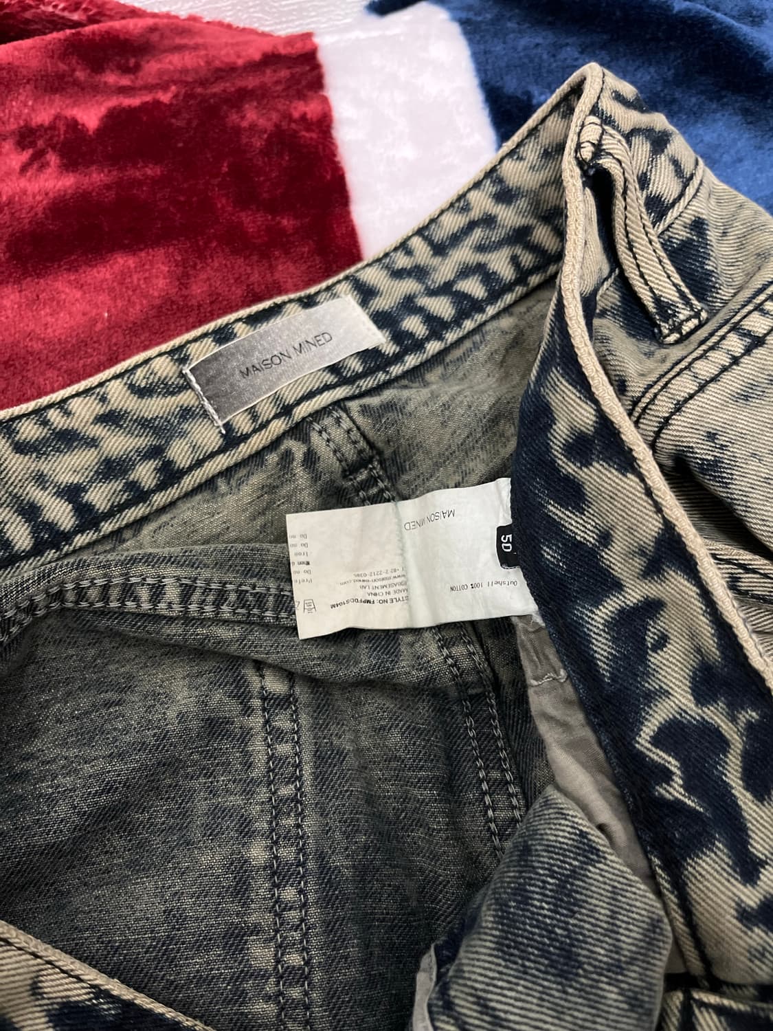 메종미네드 워싱 데님 팬츠 50 (34호리) 상품이미지2