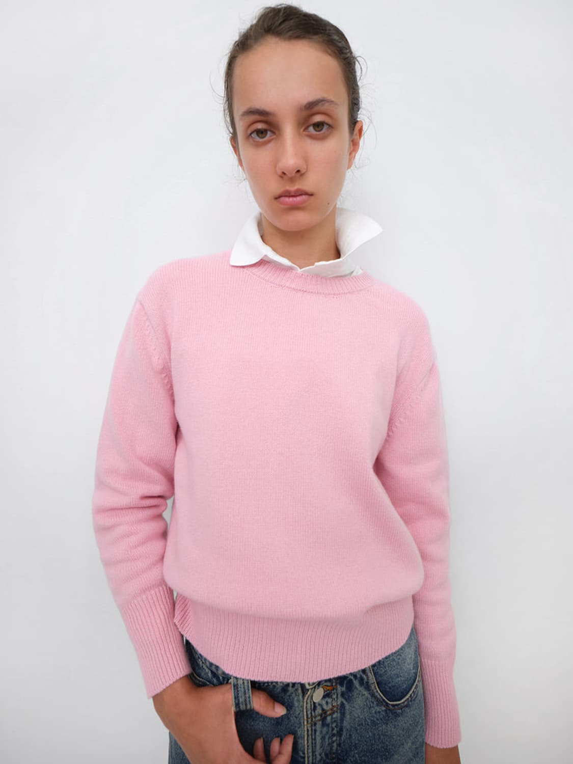 [XS,S]기마구아스 Coyote 캐시미어 니트/핑크 상품이미지3