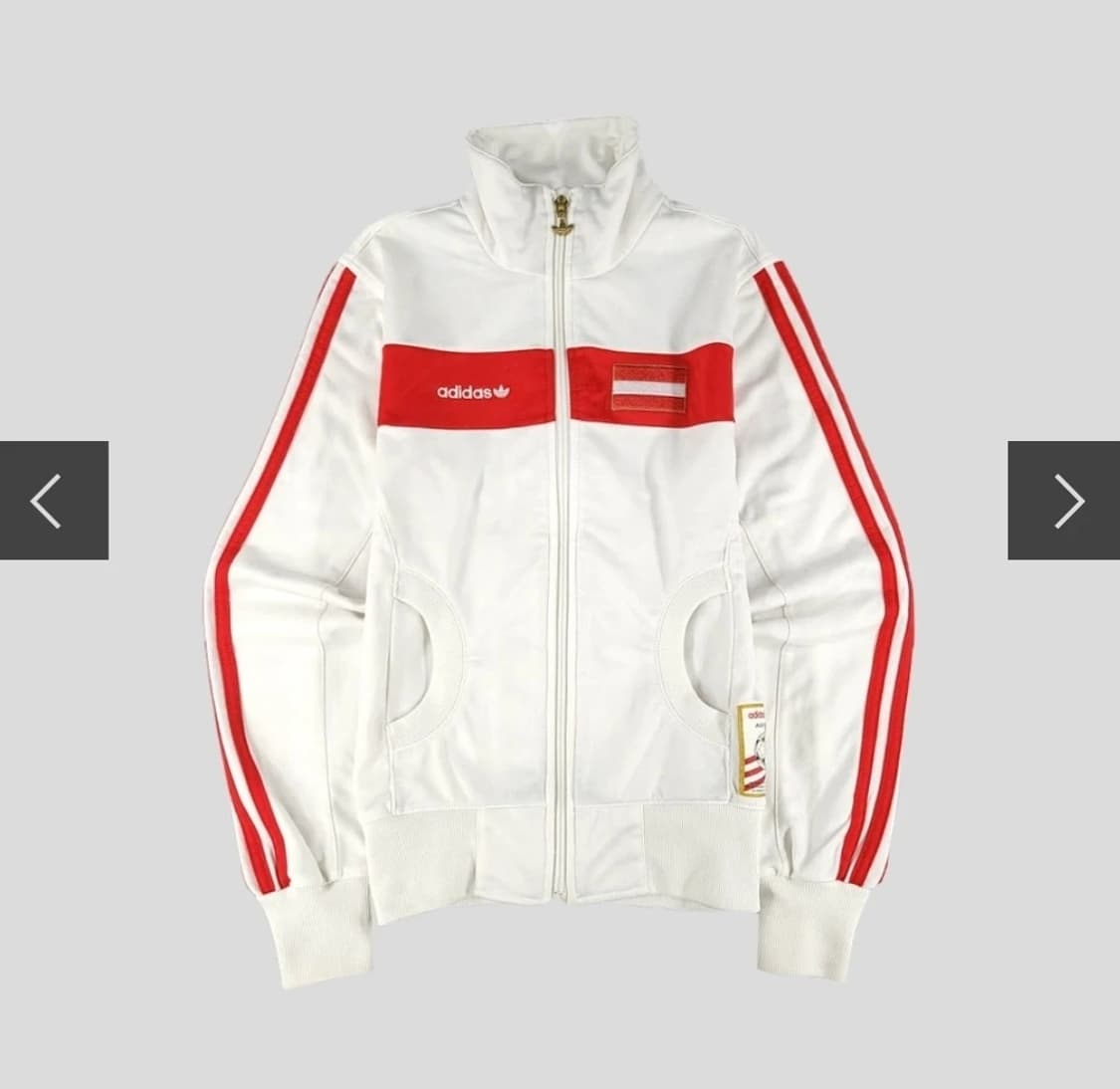 아디다스 오스트레일리아 호주 트랙탑 흰빨 져지 상품이미지2