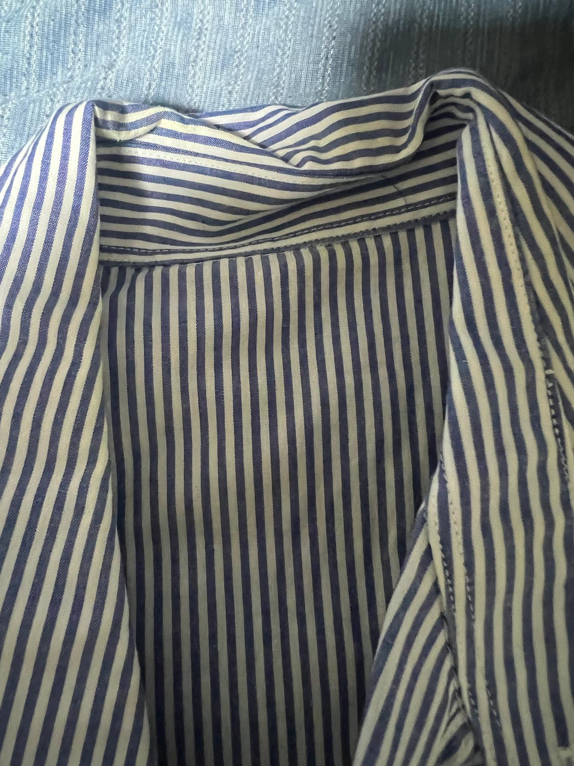 도큐먼트 스트라이프 반팔 셔츠 s 상품이미지3