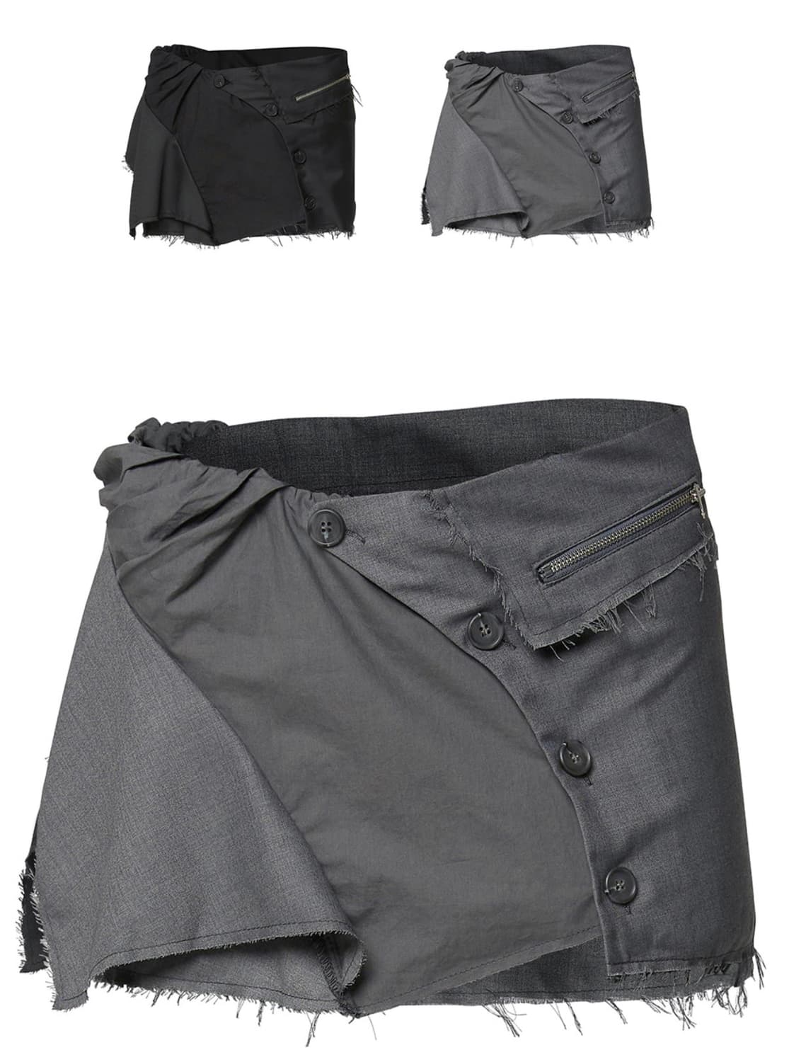 플레어업 Asymmetrical Layered Mini Skirt 상품이미지3