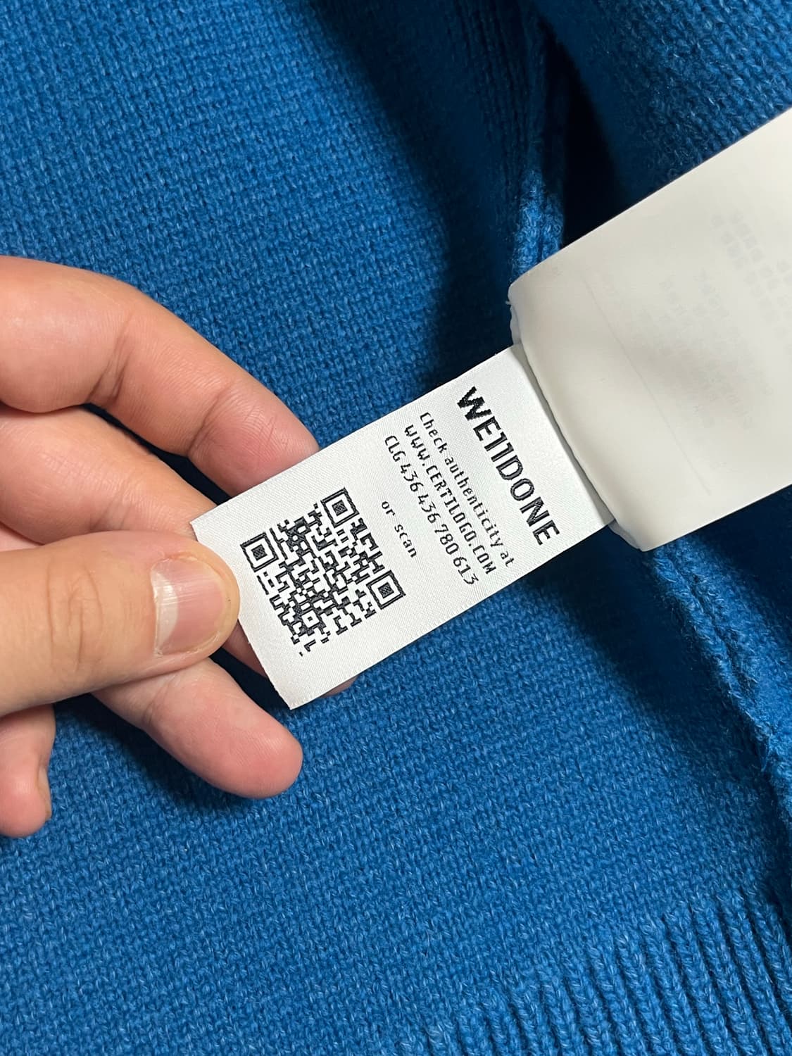 Welldone 웰던 니트 가디건 블루 M size 상품이미지8