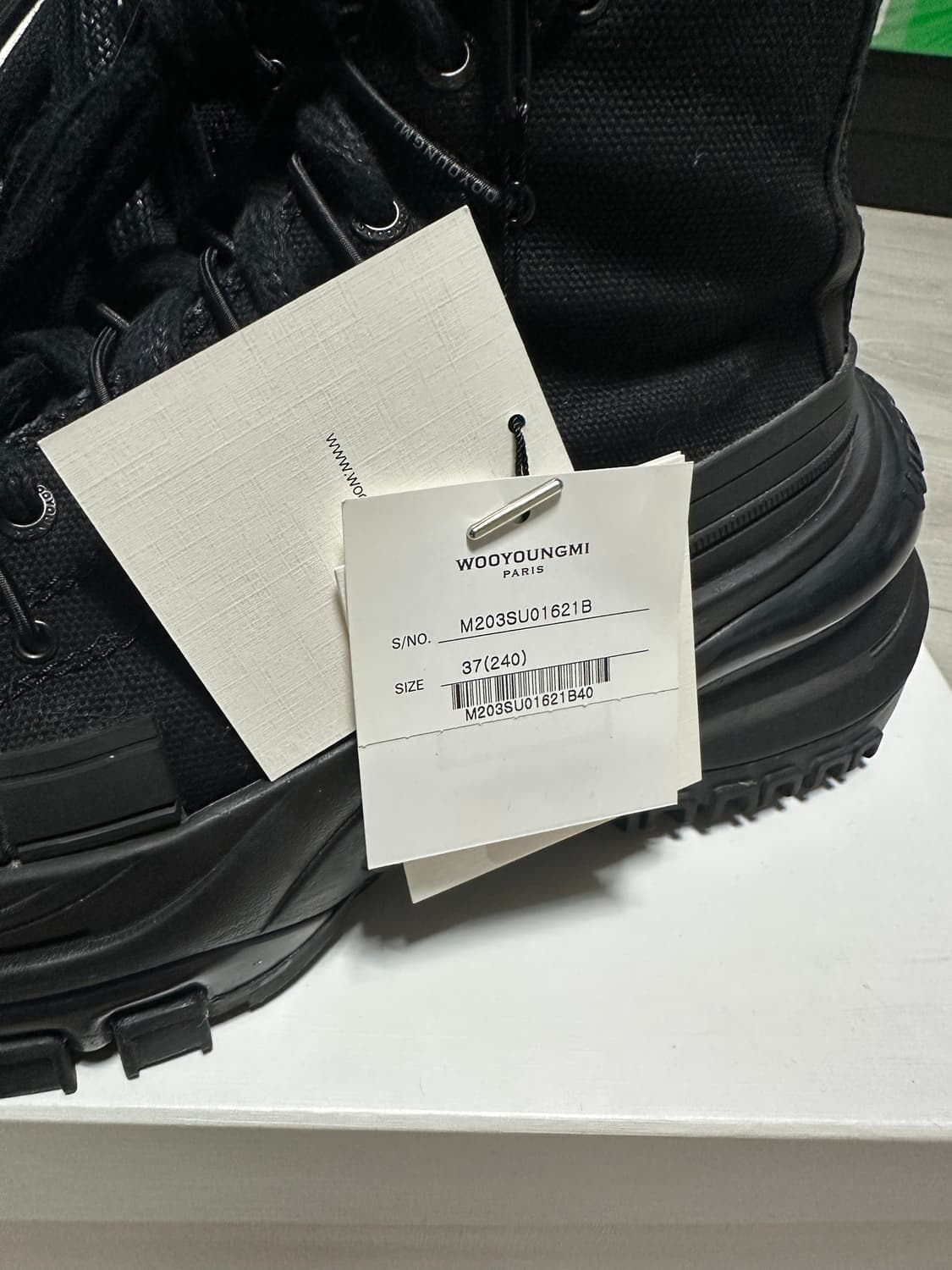 우영미 더블레이스 하이탑 블랙 상품이미지8