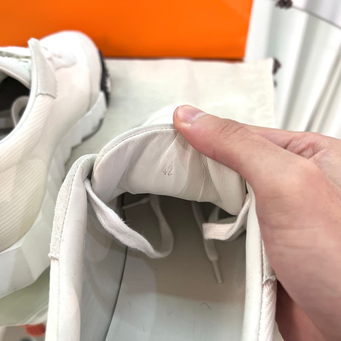 (42) 에르메스 바운싱 스니커즈 오렌지 상품이미지6