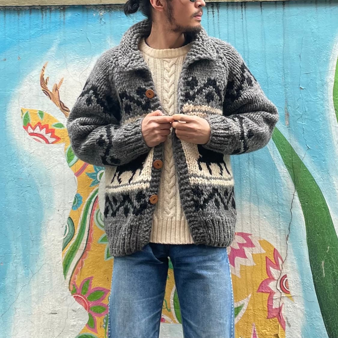 Heavy wool cowichan cardigan 상품이미지8