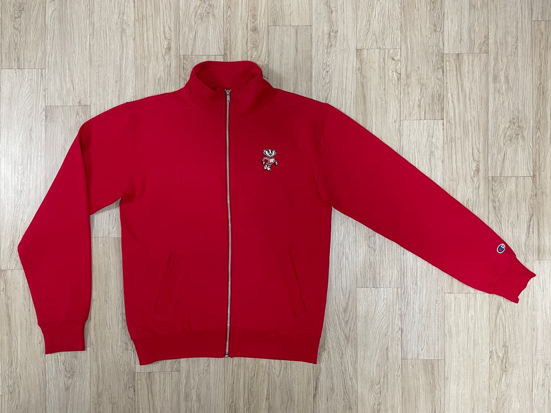 100) 90's 챔피온 미대학 위스콘신 스웻집업(RRL&LVC&폴로) 상품이미지2