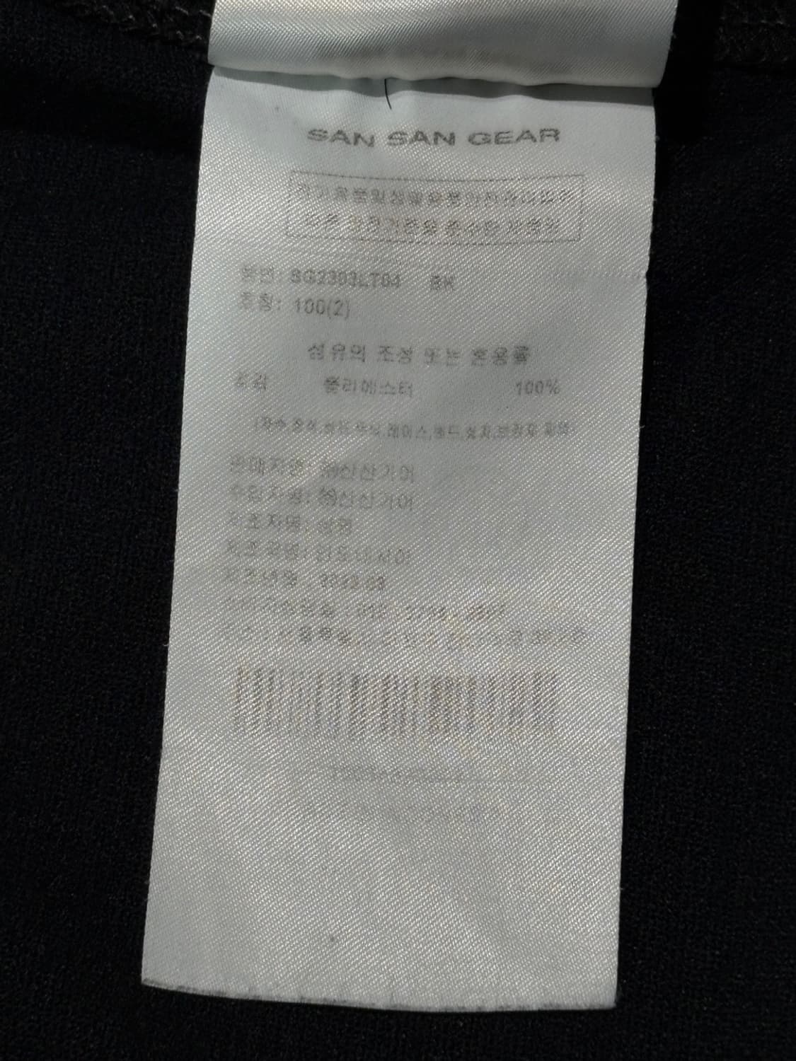 23fw 산산기어 스티치 롱슬리브 블랙 상품이미지6