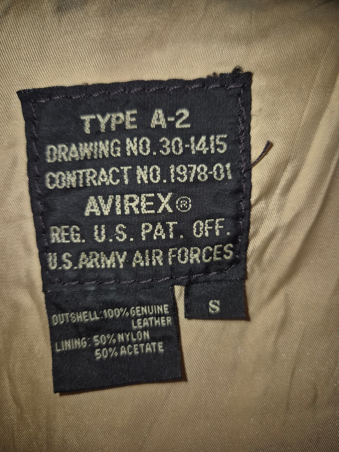 80s - 90s 아비렉스 A-2 가죽 항공점퍼 상품이미지8