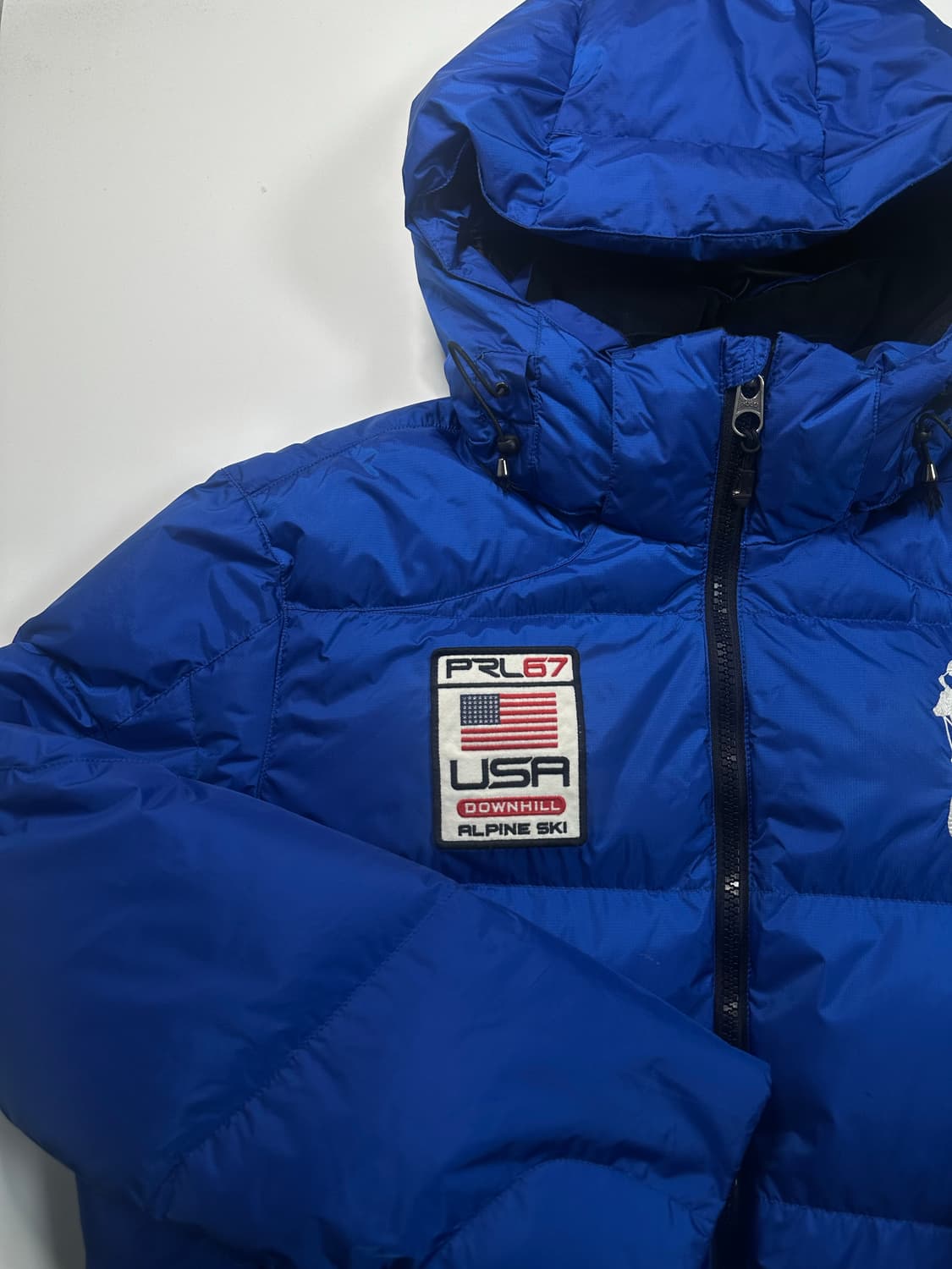 폴로 빅포니 블루 후디 다운 패딩 상품이미지2