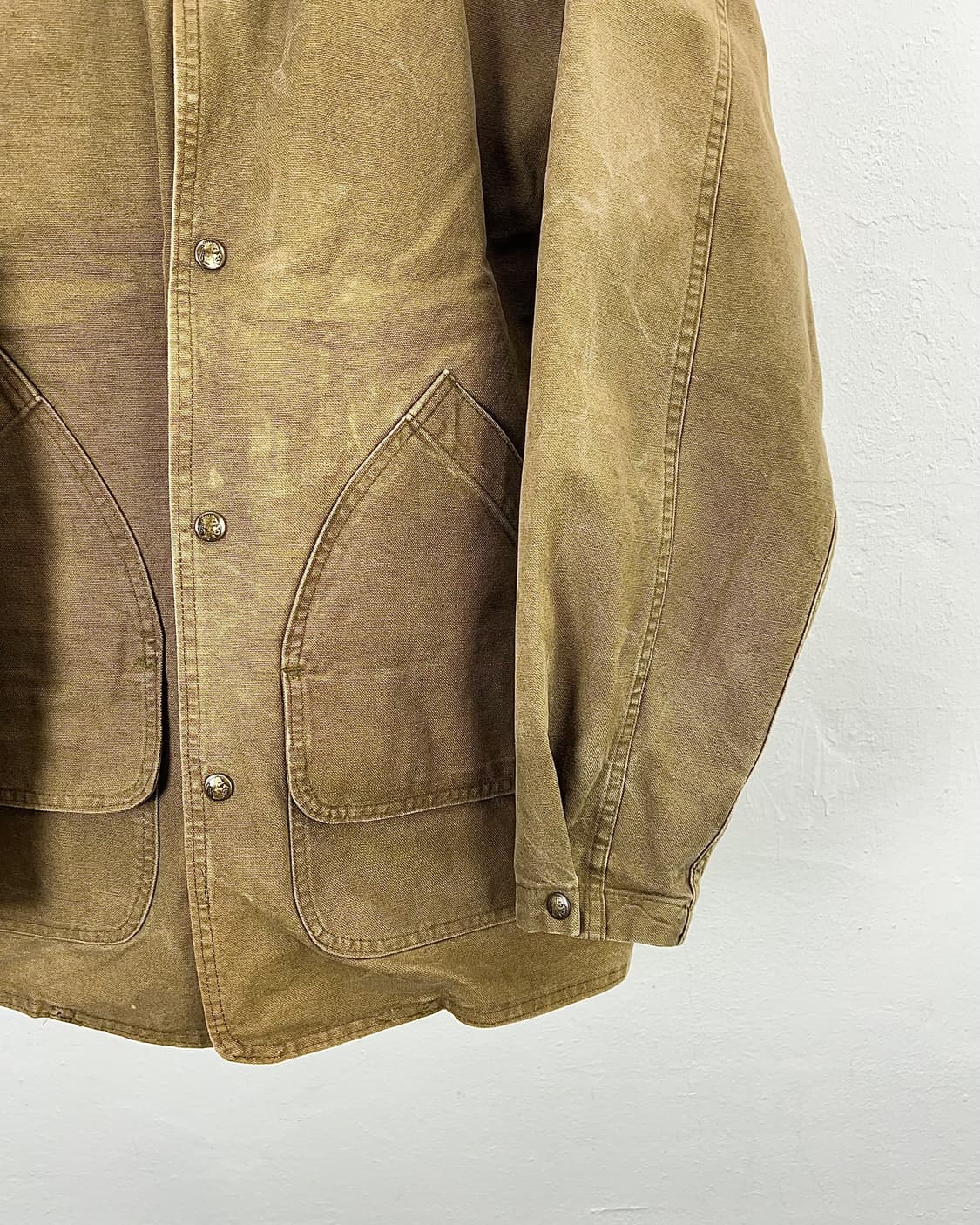 90s 울리치 베이지 워크 덕 체크 캔버스 초어 자켓 상품이미지5