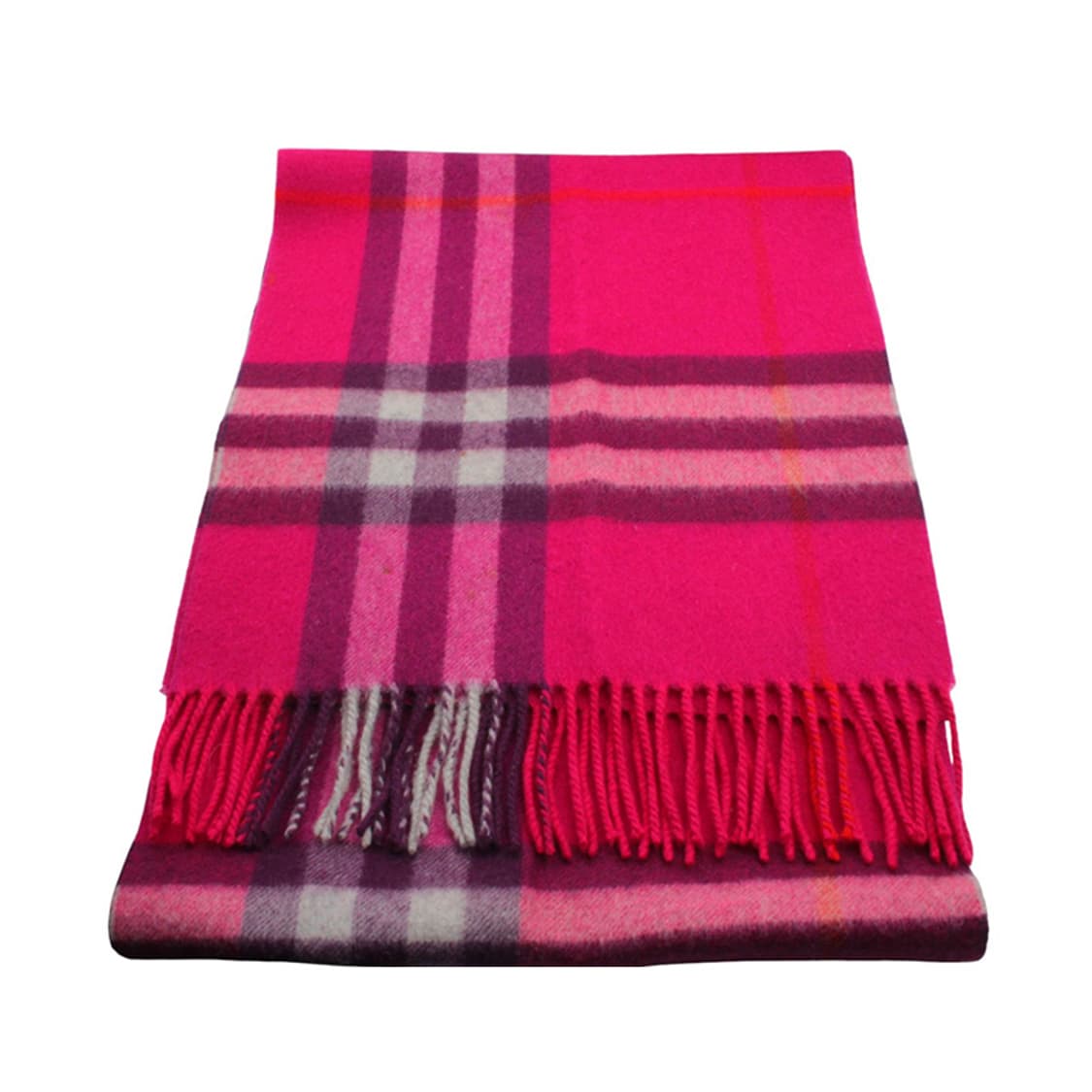 버버리 체리핑크 체크 캐시미어 머플러 상품이미지1