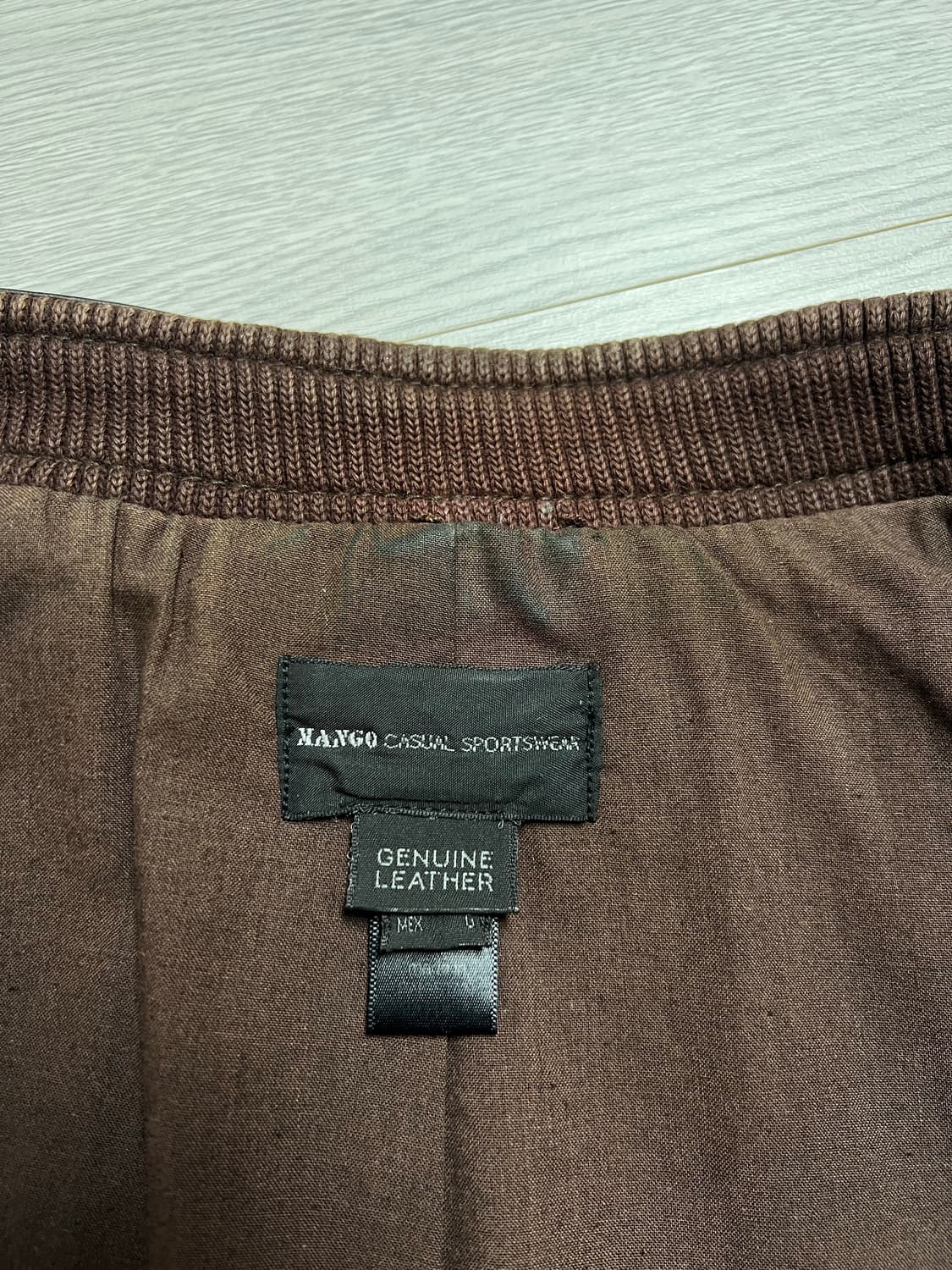 브라운 리얼 레더 자켓 상품이미지3