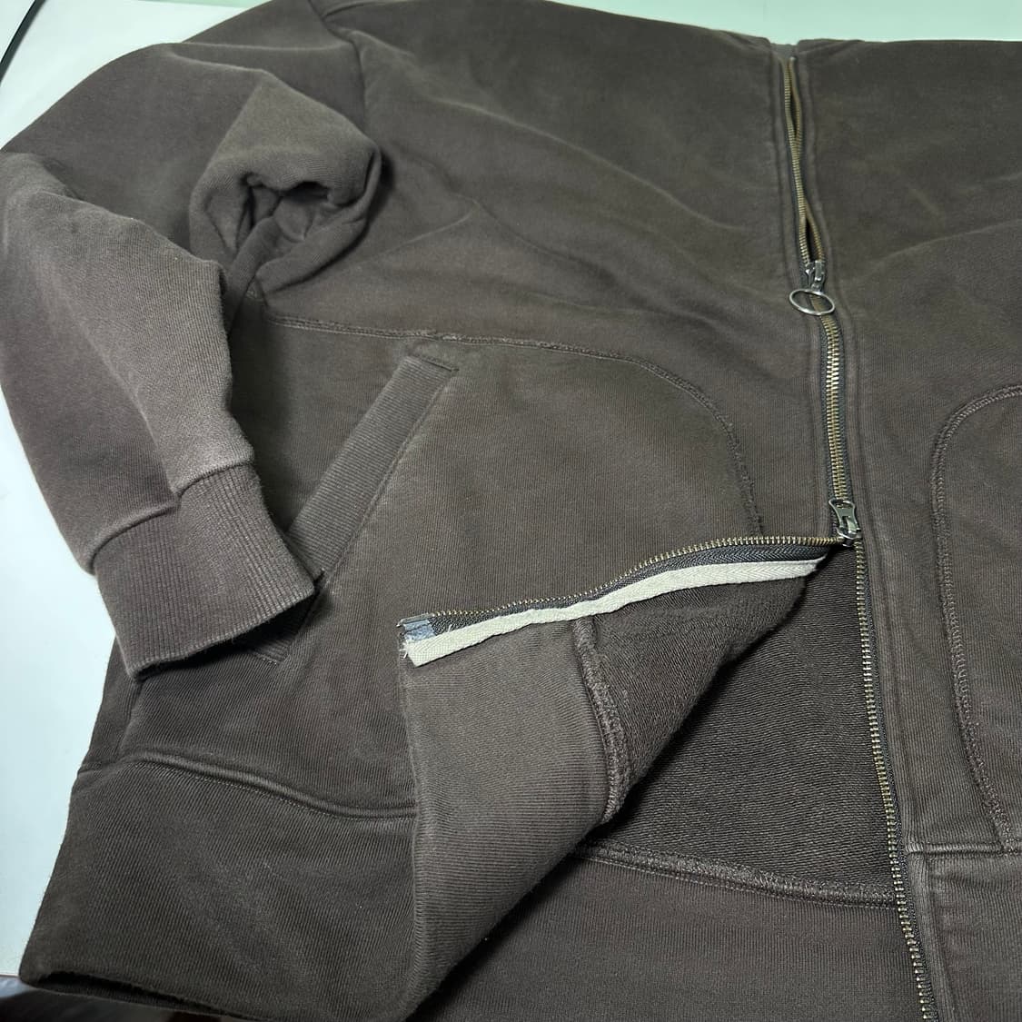 3 XL 러프사이드 딥브라운 헤비스웻코튼 투웨이자켓 상품이미지3