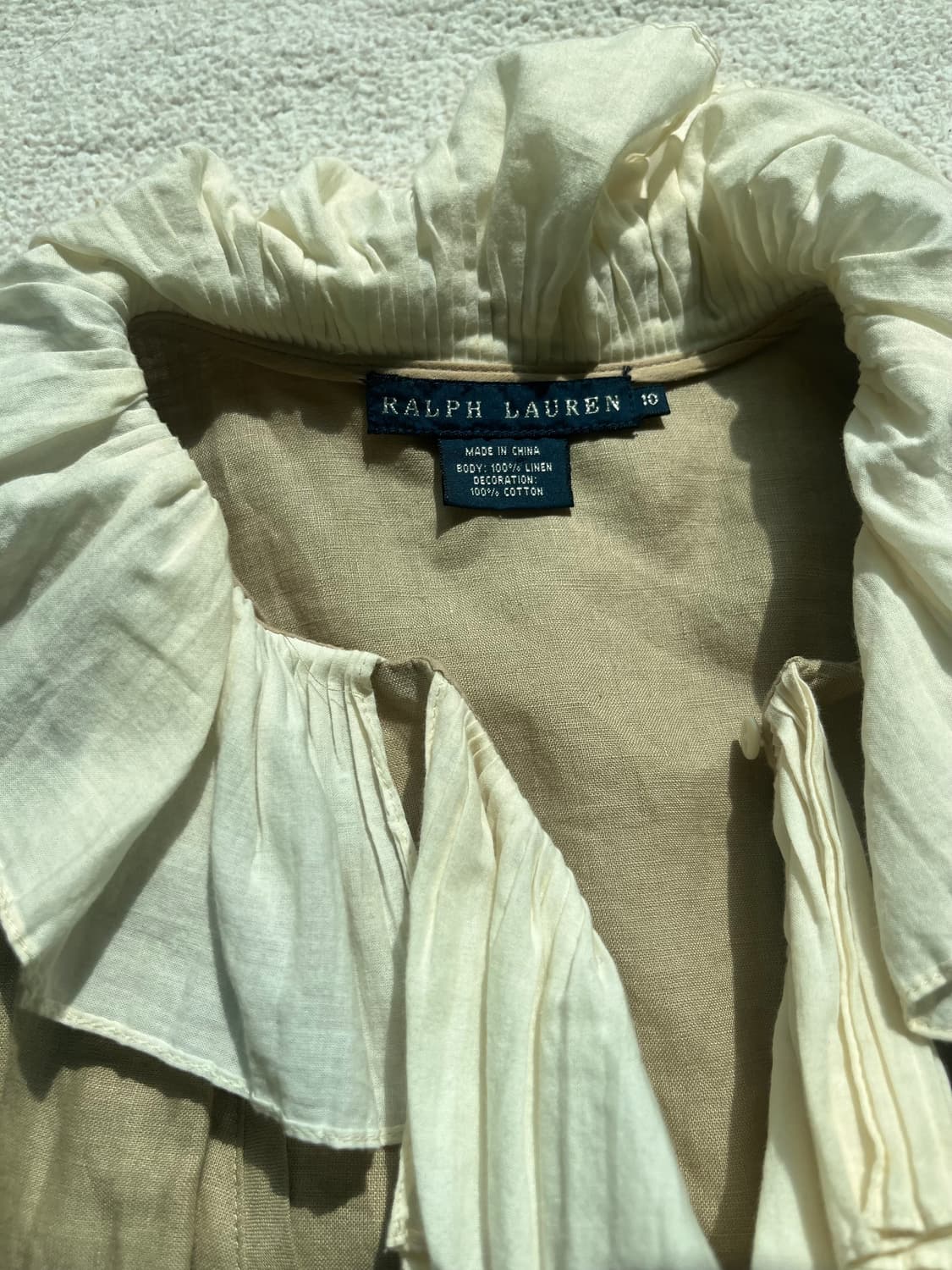 랄프로렌 린넨 프릴 블라우스 자켓 해 상품이미지2