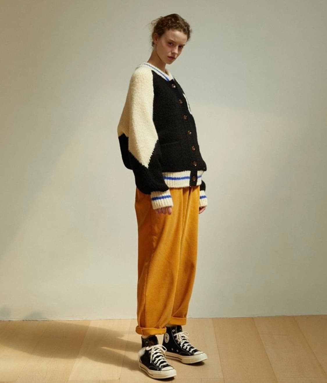 Green Butter 그린버터 바시티 알파카 울 니트 스웨터 가디건  상품이미지8