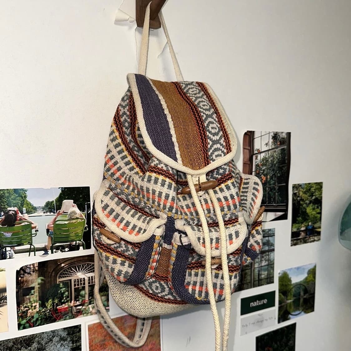 Rainbow bohemian multi pocket backpack 상품이미지2