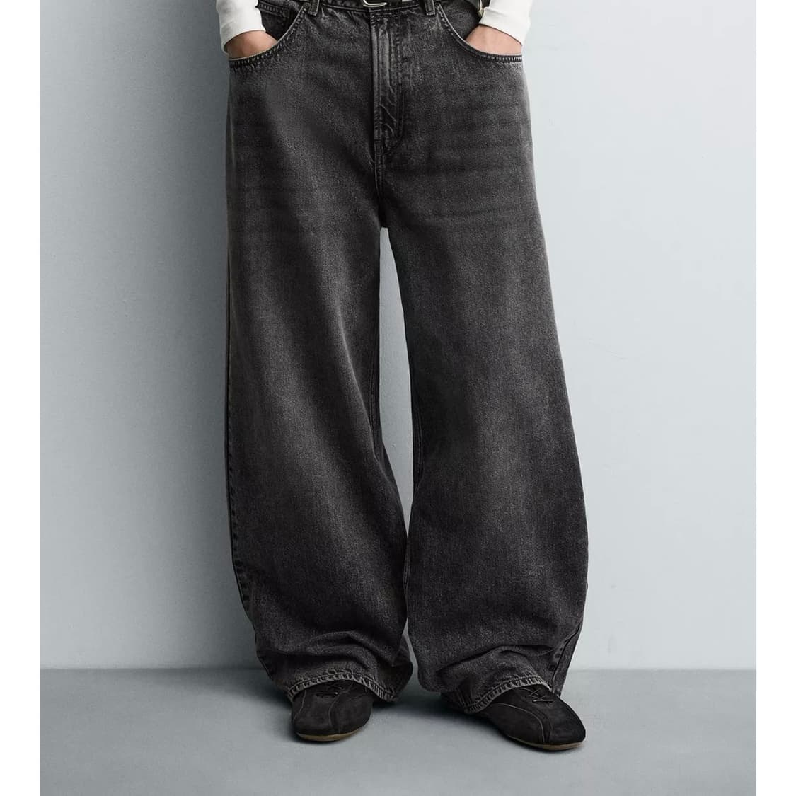 ZARA jeans baggy fit M사이즈 <커브드 팬츠> 상품이미지1