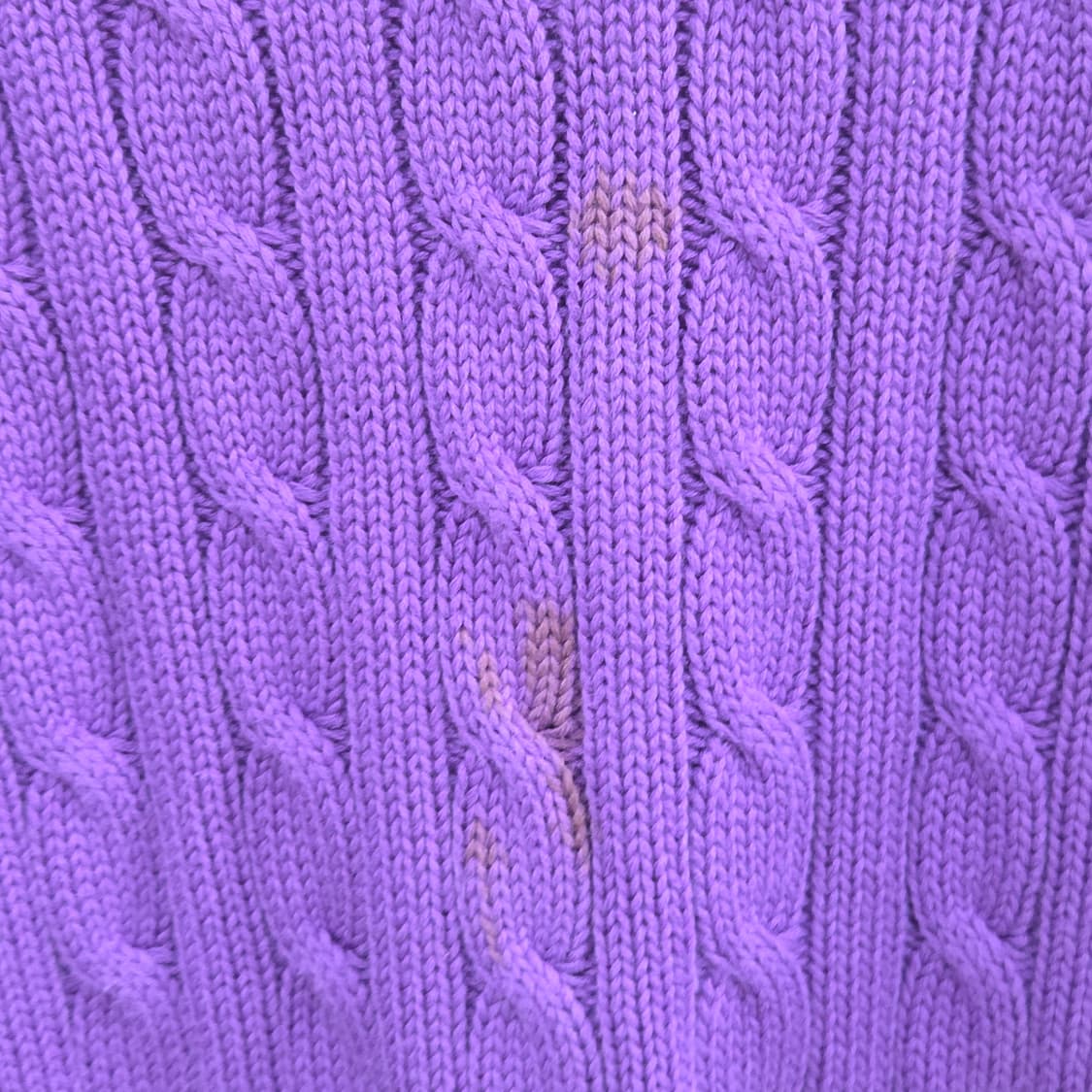 폴로랄프로렌 우먼 코튼 케이블 니트 퍼플 L  상품이미지5