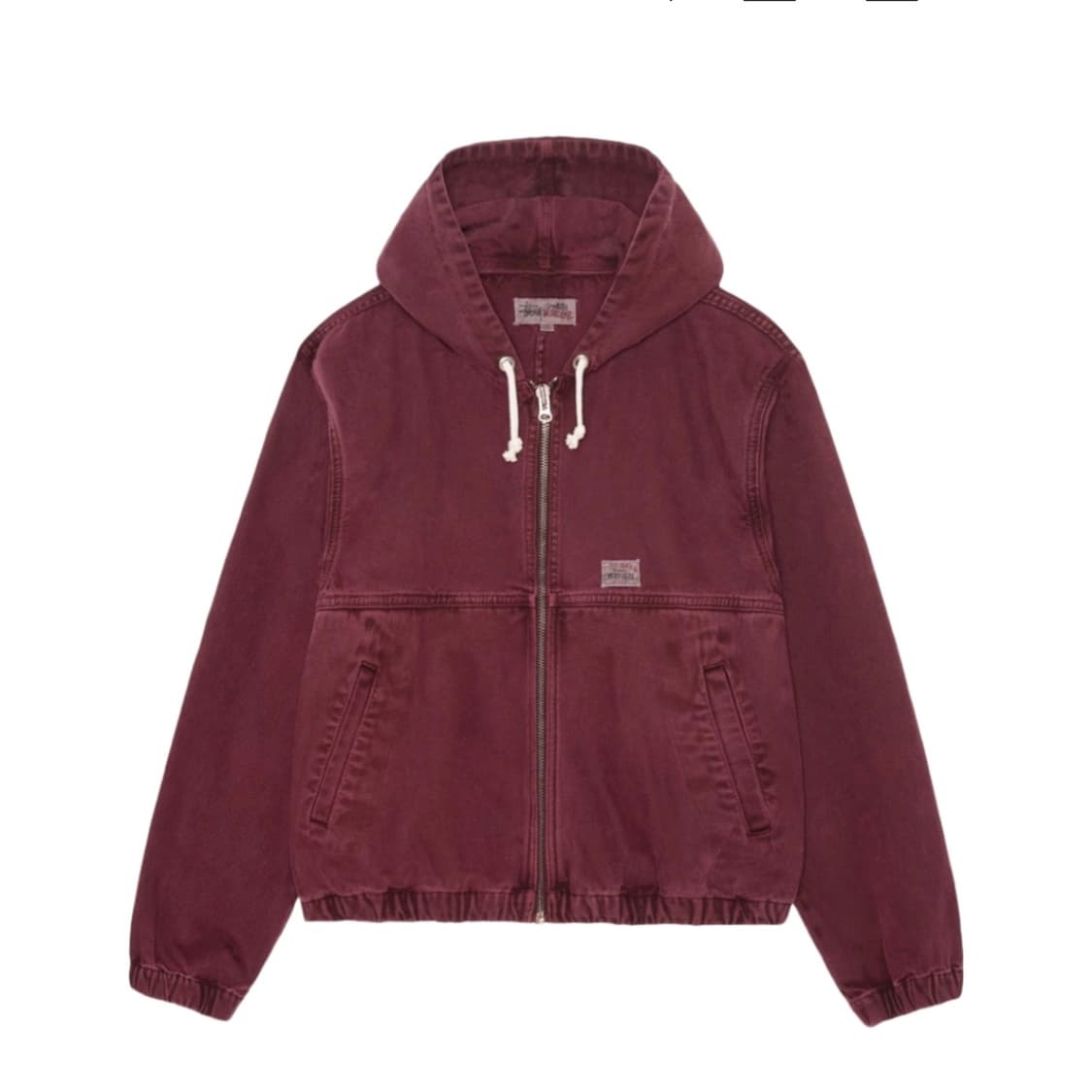 스투시 언라인드 캔버스 워크 자켓 와인 상품이미지1