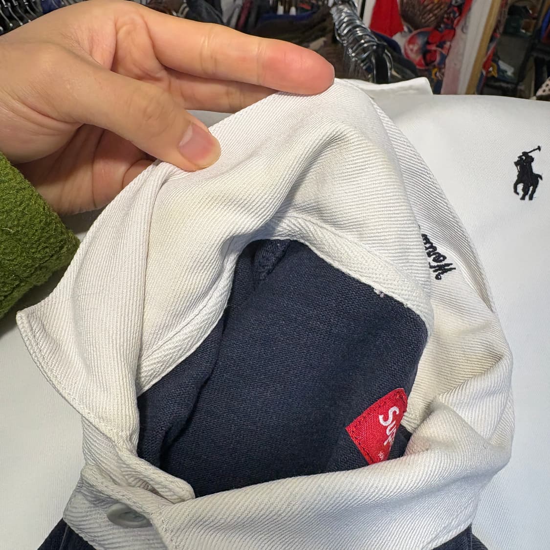 15Fw 슈프림 정품 네이비 럭비티 스웻셔츠 상품이미지10