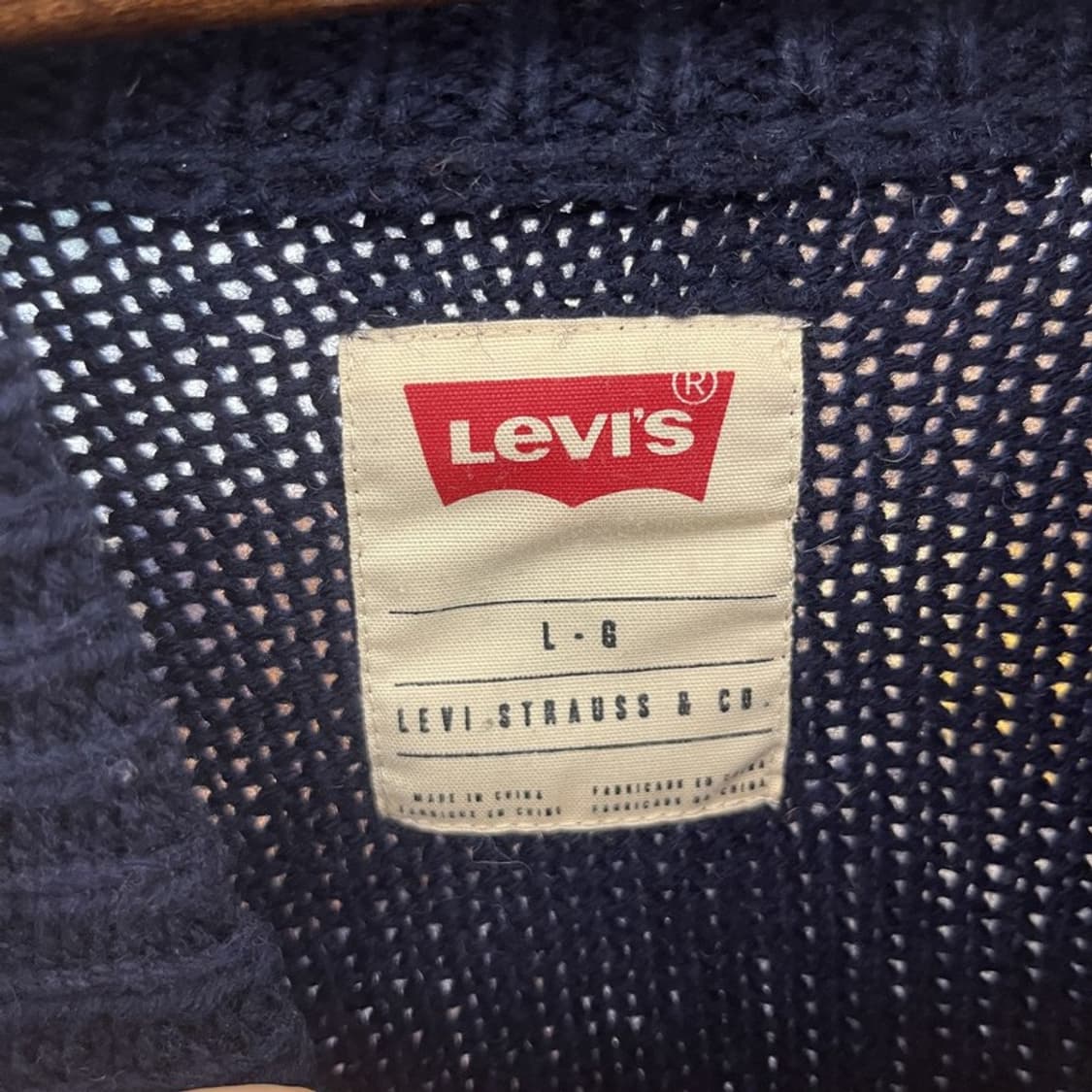 리바이스 노르딕 코위찬 숄카라 울 뜨개 니트 L C10220 상품이미지5