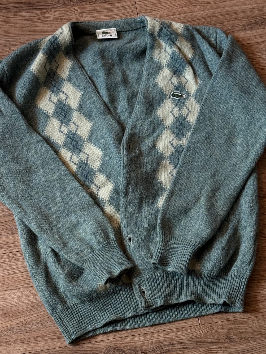 라코스테 아가일 니트 가디건  상품이미지1
