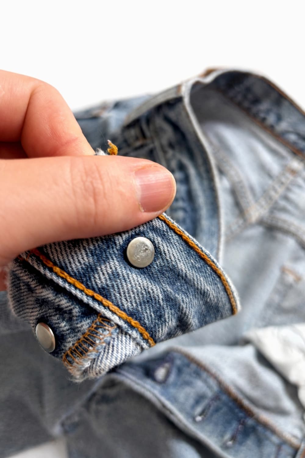 90s 리바이스 501XX 워싱 데님 34" USA MADE 발렌시아 상품이미지6