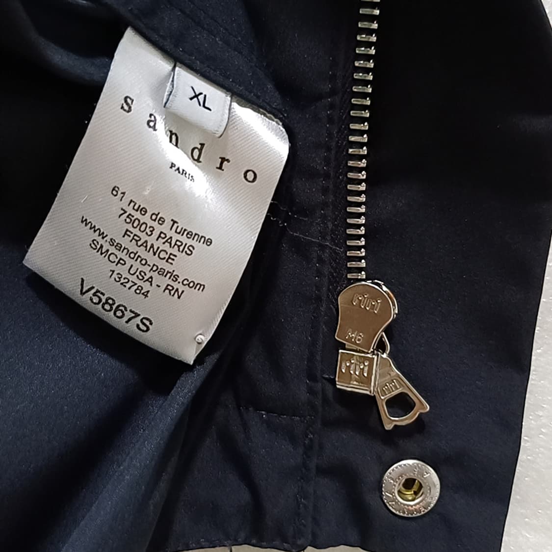 산드로 옴므 봄 가을 남성 L XL 바람막이 후드 자켓 블랙 사랑봉봉 상품이미지6