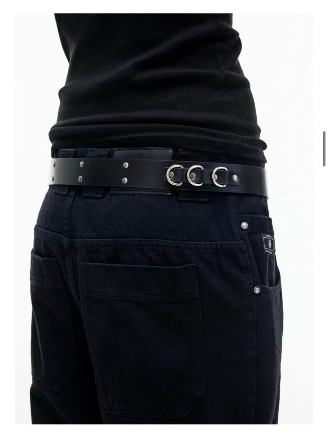 (새상품) 오퍼스0012 아일릿 스터드 레더벨트 상품이미지6