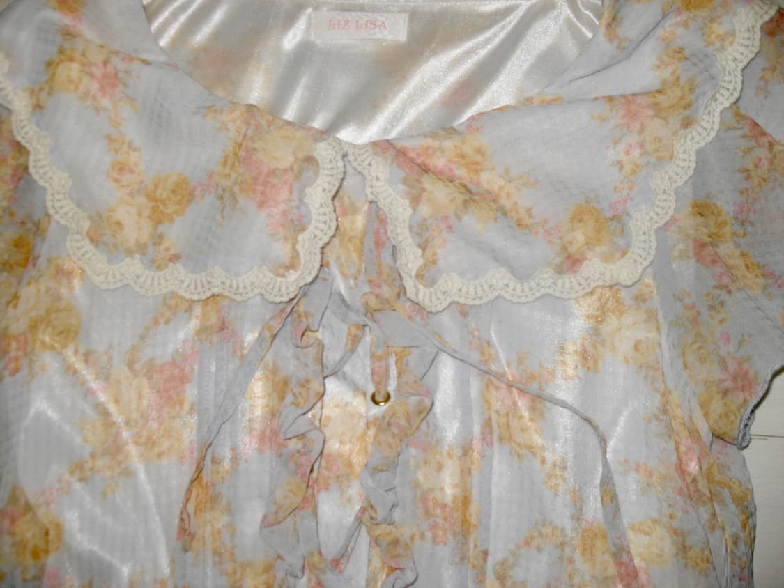 리즈리사 플라워 세일러 블라우스 파스텔 블루 여름 페어리 히메갸루 일브 상품이미지6