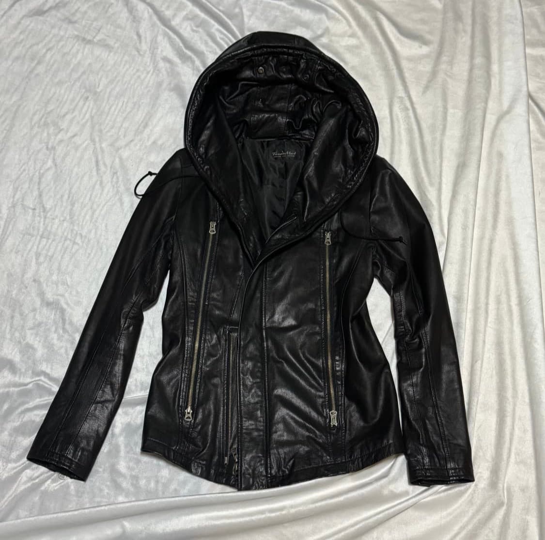 Tornado Mart 하이넥 고트스킨 후드 자켓 상품이미지1