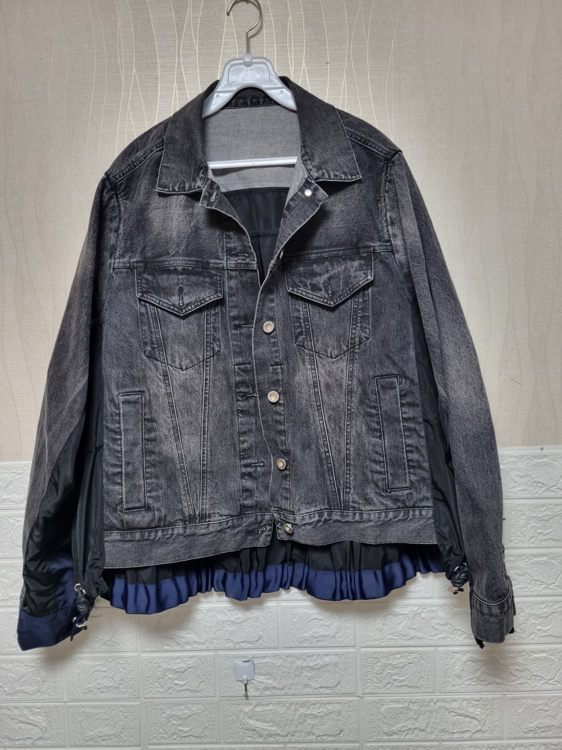 사카이 정품 데님 플라워 청자켓  사이즈 여성 M 거의새것 상품이미지1