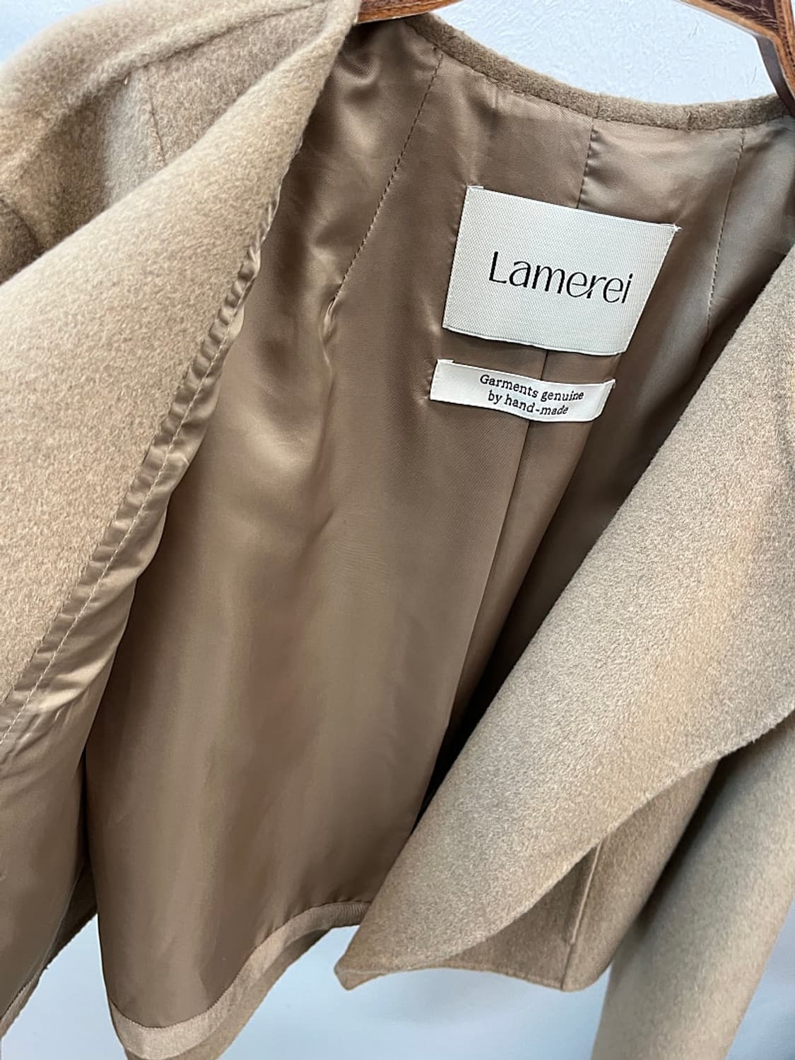 여) 라메레이 25ss 베이지 캐시미어 자켓  상품이미지6