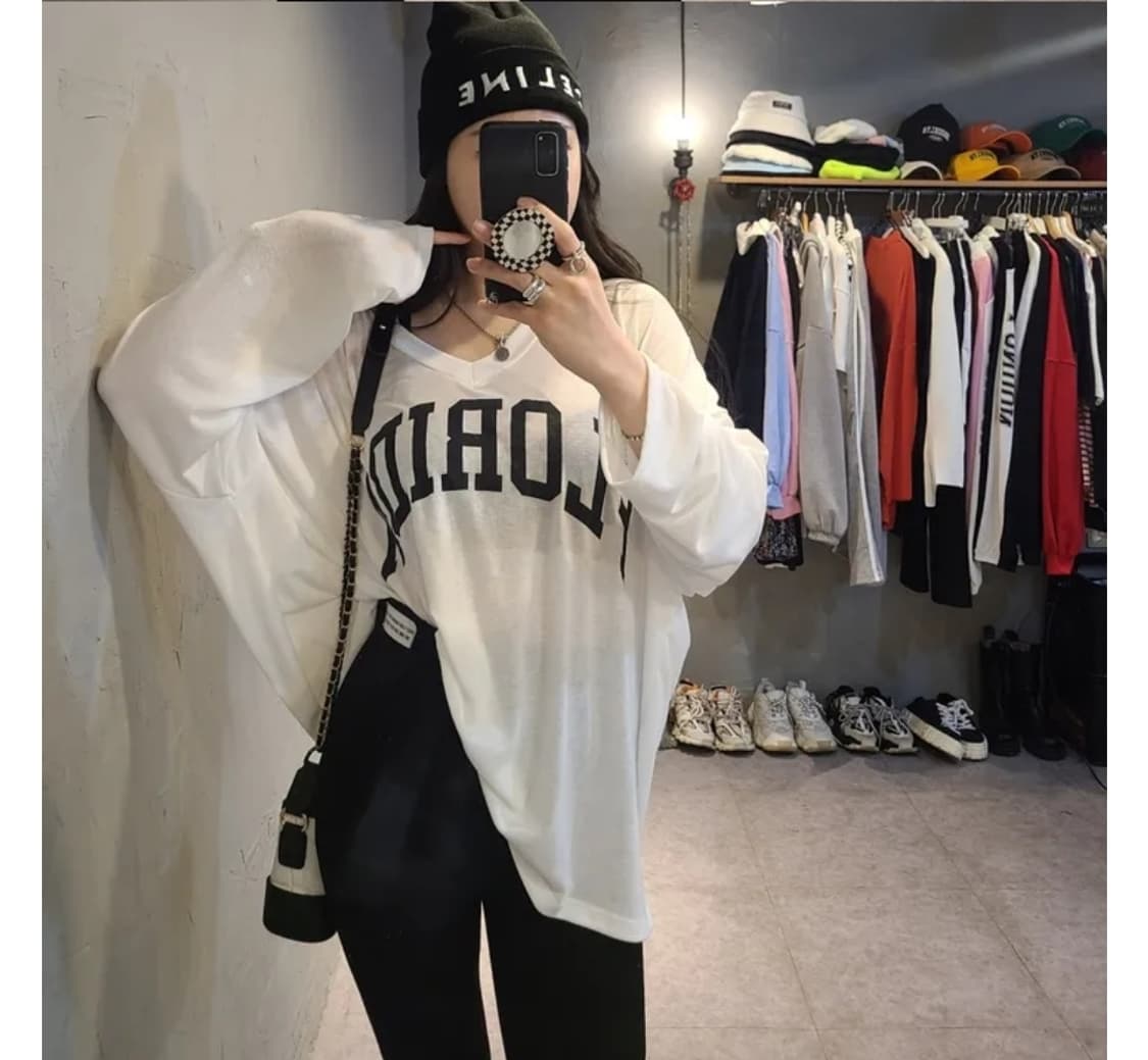 썸머 박시핏 여름 긴팔티 상품이미지2