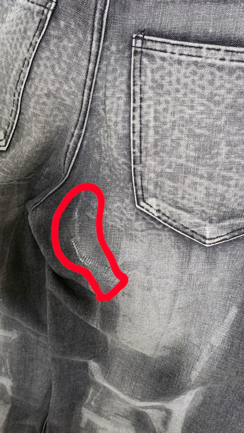 떠그클럽 워리어 레이저 데님 팬츠 블랙 1사이즈 상품이미지6