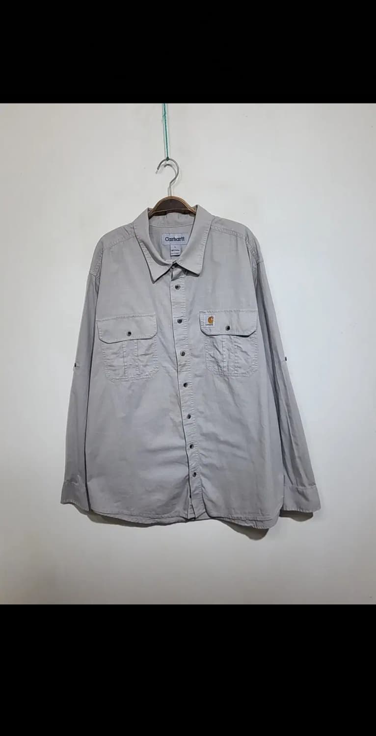 (4XL) 칼하트 빅사이즈 셔츠 포켓 남방 아메카지 캐주얼  상품이미지1