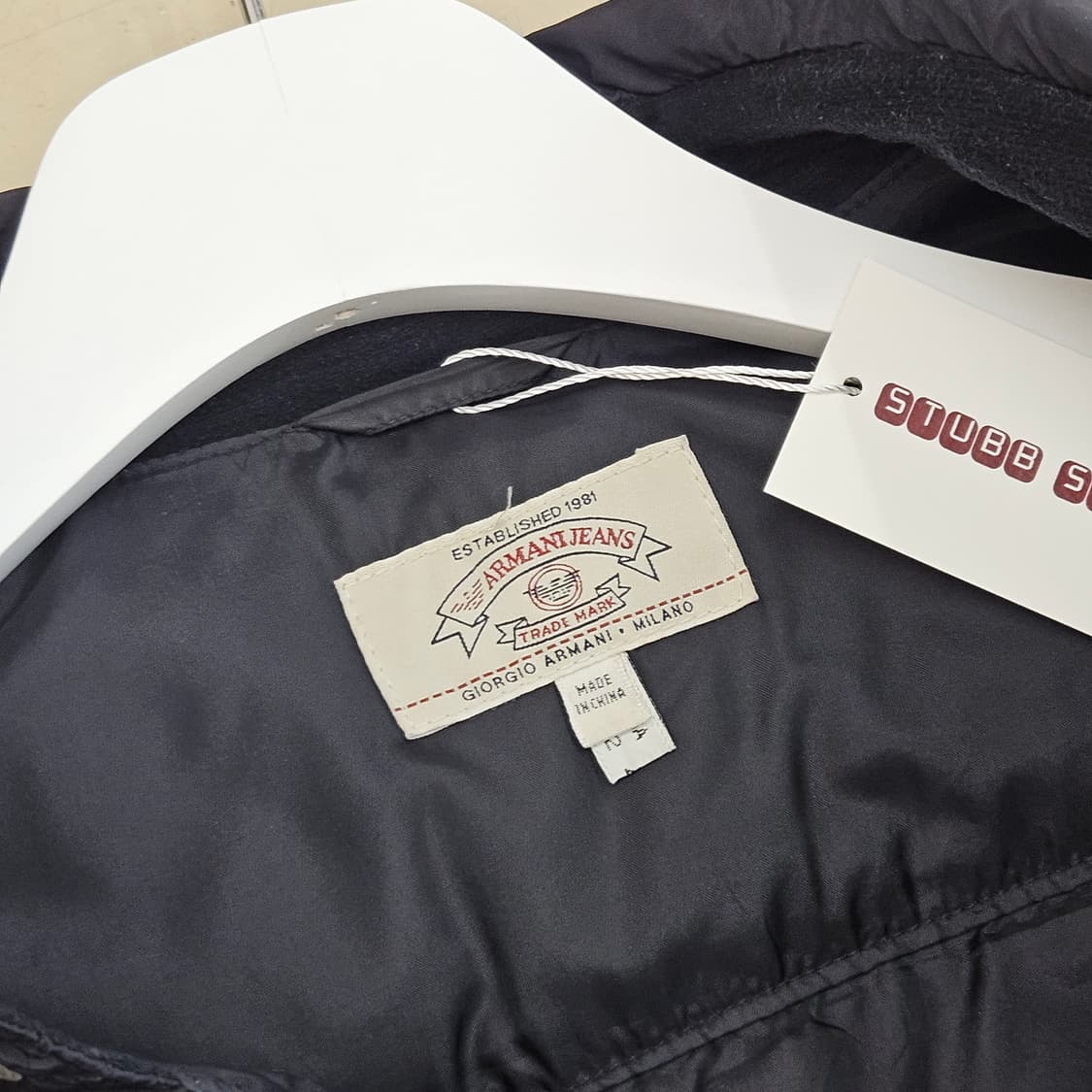 90's ARMANI JEANS 빈티지 알마니진 다운 패딩 셔츠 자켓 L 상품이미지2