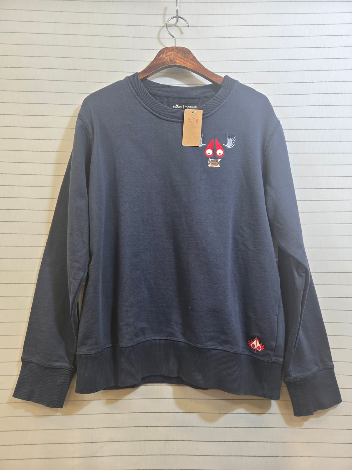 무스너클 (정품)몬스터 자수 맨투맨 네이비 상품이미지1