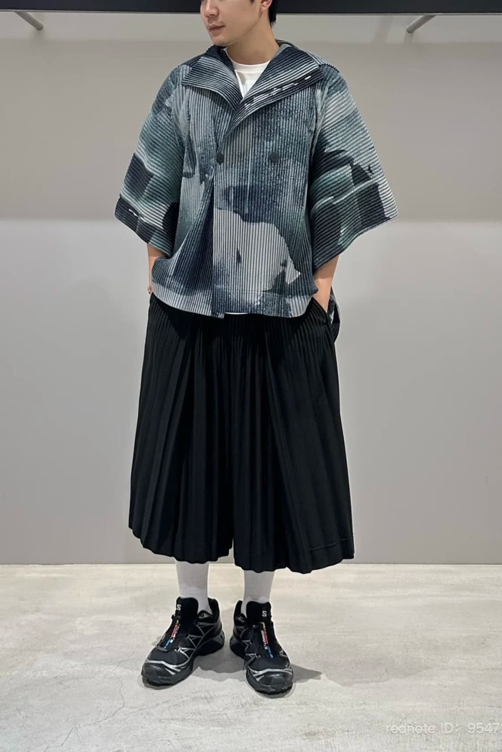 옴므플리세 하카마 숏 (2) (새상품) 상품이미지1