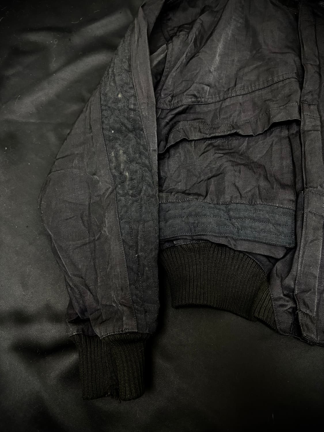 Y2K Bomber-Fit Black Work Jacket 상품이미지5