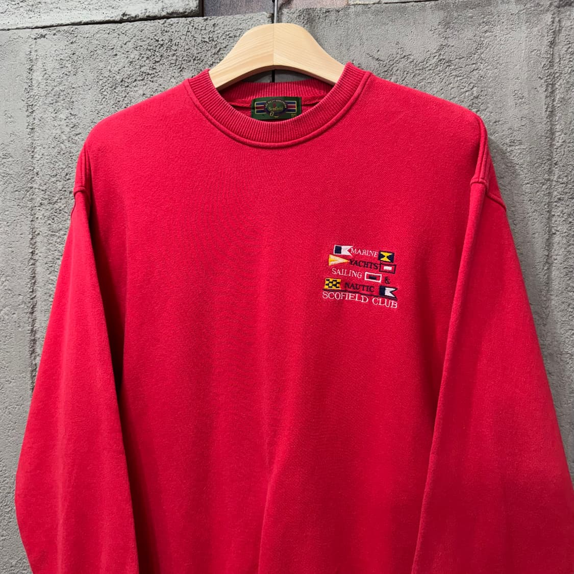 90s 스코필드 클럽 마린자수 스웻셔츠 맨투맨 (M)   상품이미지1