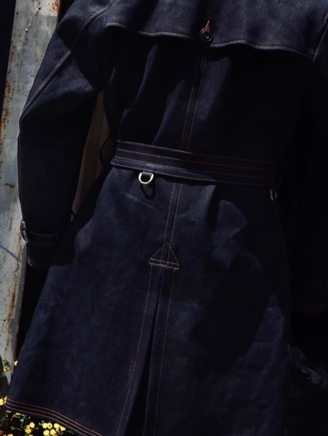 WW1 22oz 밀리터리 헤비웨이트 트렌치 코트 데님 / 2xl 상품이미지3