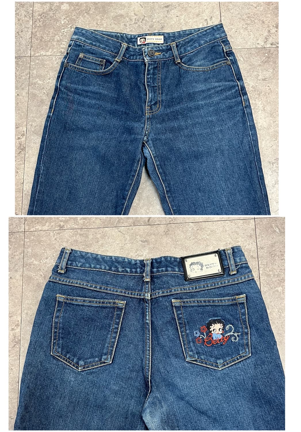 베티붑 자수 부츠컷 데님 팬츠 #csz2156 상품이미지6