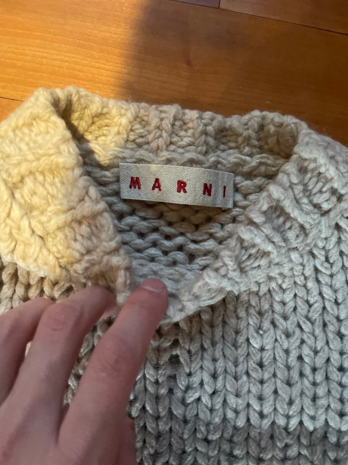 마르니 컬러 블록 청키 니트 스웨터 40 상품이미지2