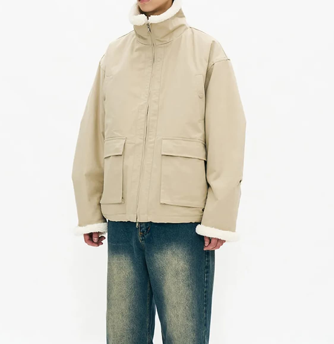 PARTIMENTO 3M 신슐레이트 보아 플리스 무톤 베이지 재킷 L 상품이미지1