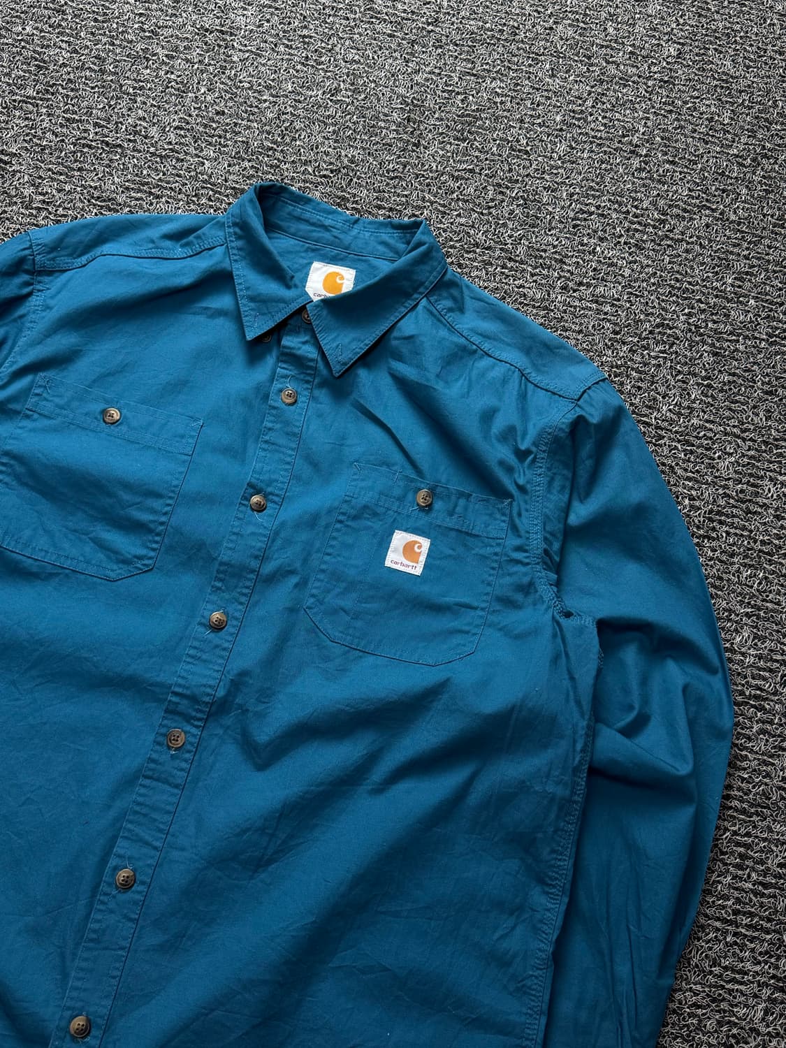 칼하트 박시핏 투포켓 워크 셔츠 블루 1347 상품이미지1